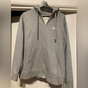 Gray Nike Hoodie Zipup